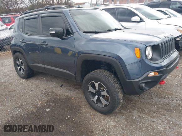 2022 Jeep Renegade Trailhawk with VIN ZACNJDC19NPN61911, listed as a IAAI auction lot 41181227 with 25,614 mi miles and . Bid and sale history available at DreamBid. Image 1.