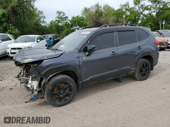 2022 Subaru Forester Wilderness with VIN JF2SKAMC4NH429911, listed as a Copart auction lot 56545185 with 45,248 mi miles and Salvage title. Bid and sale history available at DreamBid. Image 1.