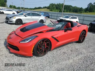 2014 Chevrolet Corvette 2LT with VIN 1G1YC2D77E5101035, listed as a Copart auction lot 60568755 with 43,652 mi miles and Salvage title. Bid and sale history available at DreamBid. Image 1.