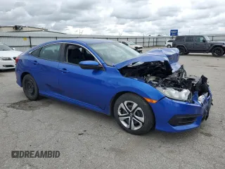 2018 Honda Civic LX with VIN 2HGFC2F54JH523651, listed as a Copart auction lot 51347155 with 61,839 mi miles and Salvage Title. Bid and sale history available at DreamBid. Image 4.