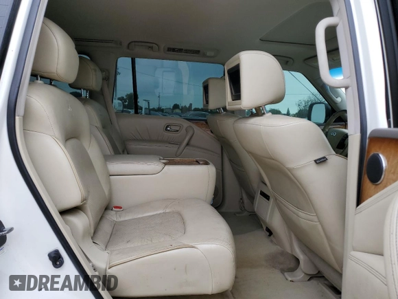2011 Infiniti QX56 7-passenger with VIN JN8AZ2NF1B9500206, listed as a Copart auction lot 54245325 with 189,438 mi miles and Salvage Title. Bid and sale history available at carsss.com. Image 11.