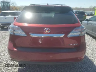 2012 Lexus RX 350 with VIN 2T2ZK1BA5CC079524, listed as a Copart auction lot 49630395 with 80,029 mi miles and Salvage Title. Bid and sale history available at DreamBid. Image 6.