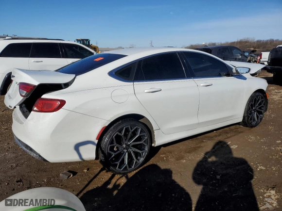 2015 Chrysler 200 Limited with VIN 1C3CCCAB0FN577195, listed as a Copart auction lot 42848045 with 0 mi miles and Salvage Title. Bid and sale history available at carsss.com. Image 3.