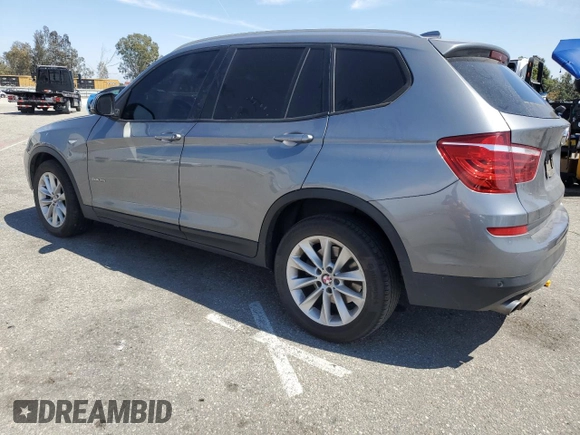 2017 BMW X3 sDrive28i with VIN 5UXWZ7C32H0X39802, listed as a Copart auction lot 51537545 with 135,379 mi miles and Salvage Title. Bid and sale history available at carsss.com. Image 2.