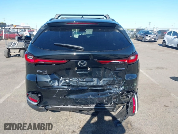 2025 Mazda CX-70 Premium Plus with VIN JM3KJEHA8S1100304, listed as a IAAI auction lot 42261867 with 2,678 mi miles and . Bid and sale history available at DreamBid. Image 16.