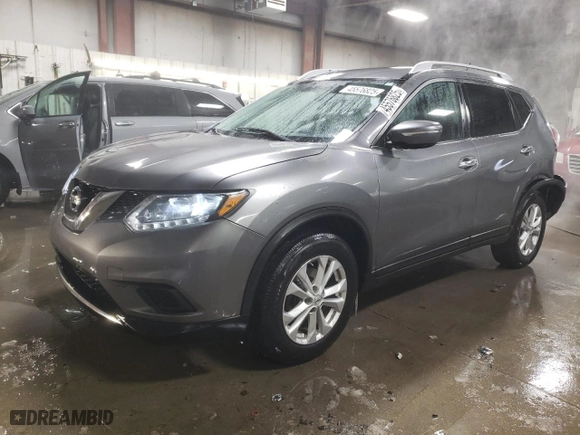 2015 Nissan Rogue S with VIN KNMAT2MV1FP536047, listed as a Copart auction lot 45576825 with 61,993 mi miles and Salvage Title. Bid and sale history available at carsss.com. Image 1.