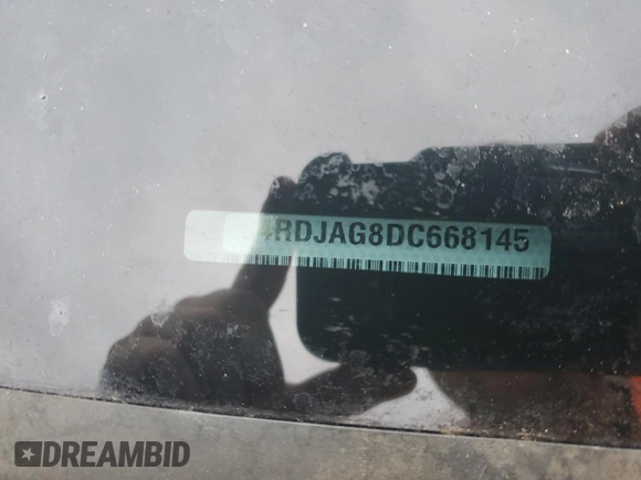 2013 Dodge Durango SXT with VIN 1C4RDJAG8DC668145, listed as a Copart auction lot 62749645 with 204,958 mi miles and Clean title. Bid and sale history available at DreamBid. Image 12.