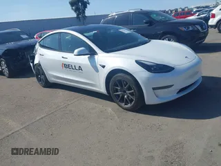 2022 Tesla Model 3 with VIN 5YJ3E1EA2NF245817, listed as a IAAI auction lot 41976493 with 32,710 mi miles and . Bid and sale history available at DreamBid. Image 1.