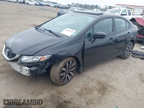 2015 Honda Civic Sedan EX-L with VIN 19XFB2F95FE047952, listed as a IAAI auction lot 41803118 with 1 mi miles. Bid and sale history available at carsss.com. Image 16.