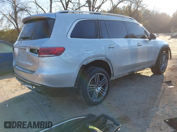 2020 Mercedes-Benz GLS with VIN 4JGFF5KEXLA185098, listed as a IAAI auction lot 41352929 with 69,558 mi miles. Bid and sale history available at carsss.com. Image 4.