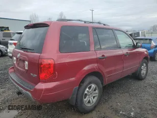 2005 Honda Pilot EX with VIN 2HKYF184X5H568118, listed as a Copart auction lot 50090105 with 206,952 mi miles and Salvage Title. Bid and sale history available at carsss.com. Image 3.