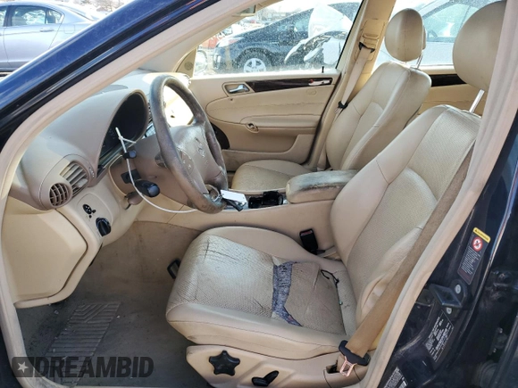 2002 Mercedes-Benz C 230/260/280/320 with VIN WDBRF61J42F262487, listed as a Copart auction lot 47354225 with 128,238 mi miles and Salvage Title. Bid and sale history available at DreamBid. Image 7.
