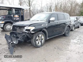 2017 Nissan Armada Platinum with VIN JN8AY2NF1H9302009, listed as a IAAI auction lot 40945027 with 97,008 mi miles. Bid and sale history available at carsss.com. Image 2.