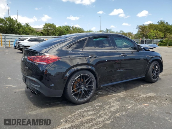 2021 Mercedes-Benz GLE 53 AMG with VIN 4JGFD6BB7MA361155, listed as a Copart auction lot 56312045 with 56,872 mi miles and Non repairable. Bid and sale history available at DreamBid. Image 3.
