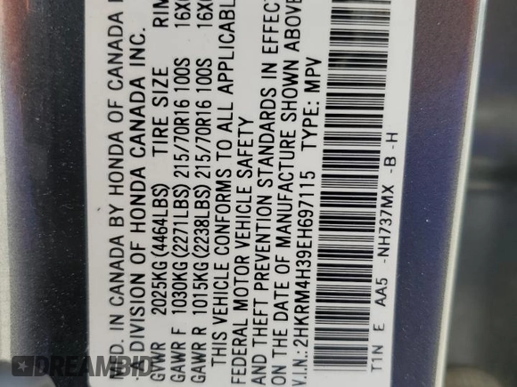 2014 Honda CR-V LX with VIN 2HKRM4H39EH697115, listed as a Copart auction lot 48355225 with 158,671 mi miles and Salvage Title. Bid and sale history available at carsss.com. Image 13.
