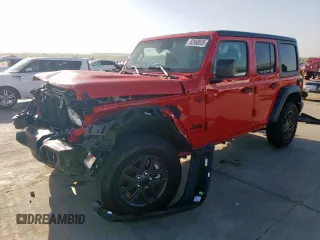 2024 Jeep Wrangler Sport S with VIN 1C4PJXDG3RW253142, listed as a Copart auction lot 52560035 with 2,667 mi miles and Salvage title. Bid and sale history available at DreamBid. Image 1.