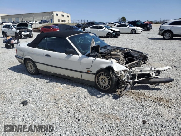 1995 BMW 3 Series 318iC with VIN WBABK6325SED18057, listed as a Copart auction lot 48123025 with 121,572 mi miles and Salvage Title. Bid and sale history available at carsss.com. Image 4.