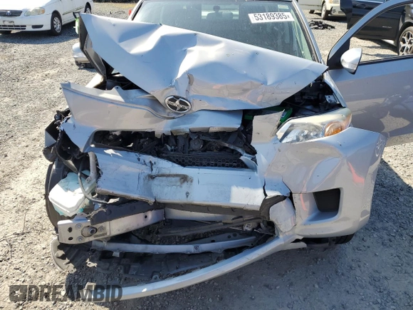 2013 Scion xD with VIN JTKKUPB45D1037222, listed as a Copart auction lot 53189385 with 0 mi miles and Salvage Title. Bid and sale history available at carsss.com. Image 13.