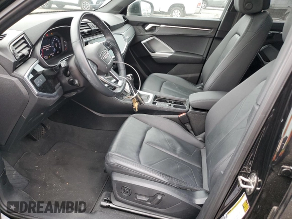 2019 Audi Q3 Premium Plus with VIN WA1BECF39K1079706, listed as a Copart auction lot 43796845 with 33,521 mi miles and Salvage Title. Bid and sale history available at carsss.com. Image 7.