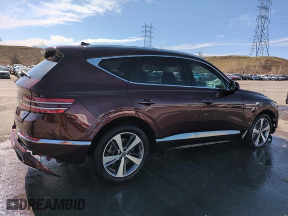2021 Genesis GV80 with VIN KMUHCESC4MU040334, listed as a Copart auction lot 53325965 with 70,408 mi miles and Salvage title. Bid and sale history available at DreamBid. Image 3.