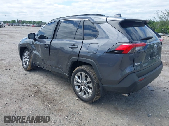 2025 Toyota RAV4 XLE Premium with VIN 2T3A1RFVXSC509876, listed as a IAAI auction lot 42298931 with 3,203 mi miles and . Bid and sale history available at DreamBid. Image 3.