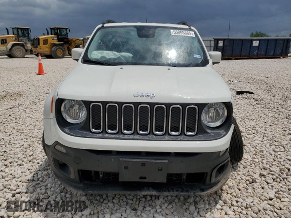 2017 Jeep Renegade Latitude with VIN ZACCJABB9HPG52068, listed as a Copart auction lot 55065385 with 57,773 mi miles and Salvage title. Bid and sale history available at DreamBid. Image 5.