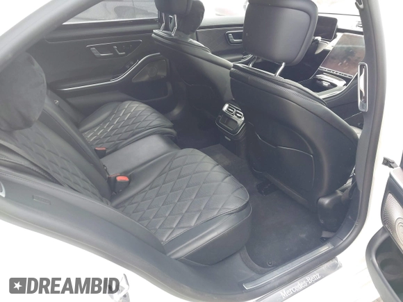 2023 Mercedes-Benz S 580 with VIN W1K6G7GBXPA184878, listed as a IAAI auction lot 42169511 with 12,496 mi miles and . Bid and sale history available at DreamBid. Image 8.