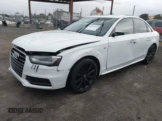 2014 Audi A4 Premium with VIN WAUBFAFL6EA030827, listed as a IAAI auction lot 40898053 with 130,586 mi miles. Bid and sale history available at carsss.com. Image 2.