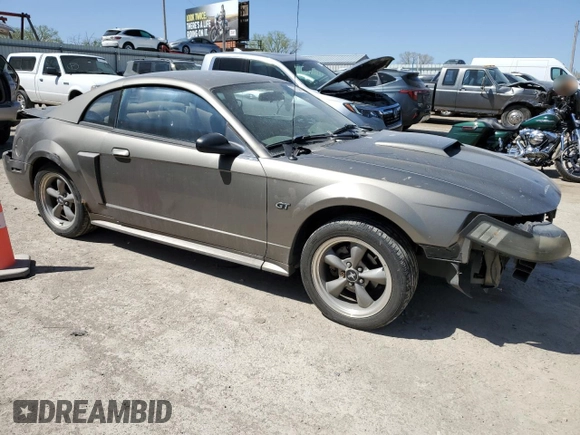 2002 Ford Mustang GT Deluxe with VIN 1FAFP42X62F224855, listed as a Copart auction lot 52753995 with 231,592 mi miles and Salvage title. Bid and sale history available at DreamBid. Image 4.