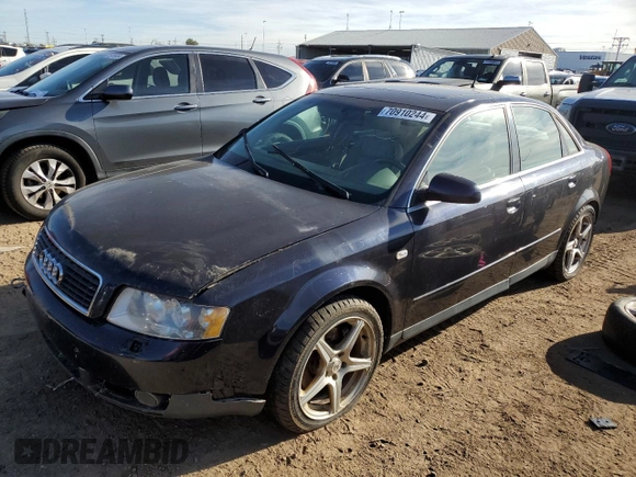 2003 Audi A4 3.0L with VIN WAULT68E63A141030, listed as a Copart auction lot 70910244 with 135,527 mi miles and Clean Title. Bid and sale history available at carsss.com. Image 1.