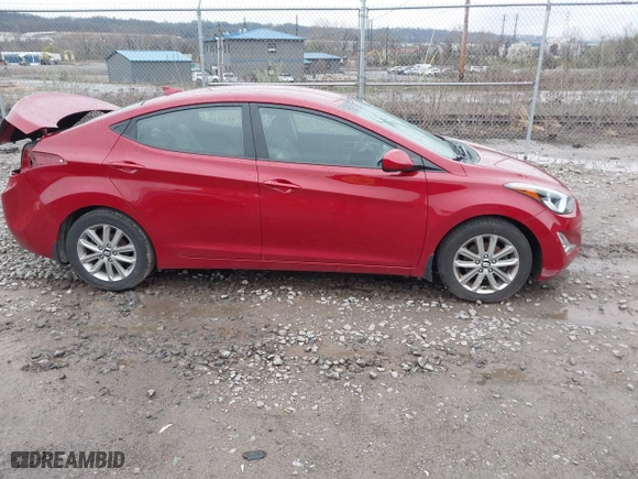 2016 Hyundai Elantra SE with VIN KMHDH4AE9GU586997, listed as a IAAI auction lot 41951871 with 122,473 mi miles. Bid and sale history available at carsss.com. Image 14.