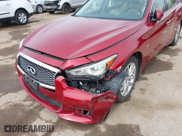 2014 Infiniti Q50 Sport with VIN JN1BV7AR4EM702549, listed as a IAAI auction lot 41803344 with 197,187 mi miles and . Bid and sale history available at carsss.com. Image 6.