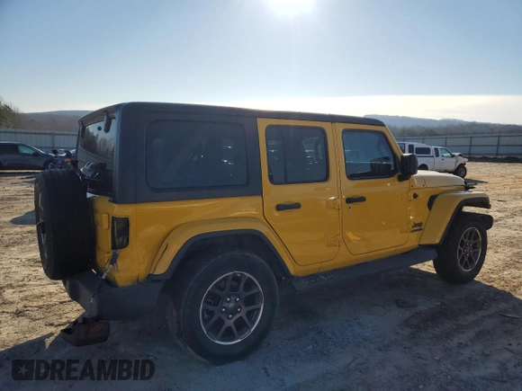 2021 Jeep Wrangler Unlimited Sport Altitude with VIN 1C4HJXDG4MW667091, listed as a Copart auction lot 44780105 with Not Provided miles and Salvage Title. Bid and sale history available at carsss.com. Image 3.