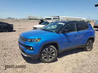 2024 Jeep Compass Limited with VIN 3C4NJDCN4RT593203, listed as a Copart auction lot 54519135 with 15,804 mi miles and Salvage title. Bid and sale history available at DreamBid. Image 1.