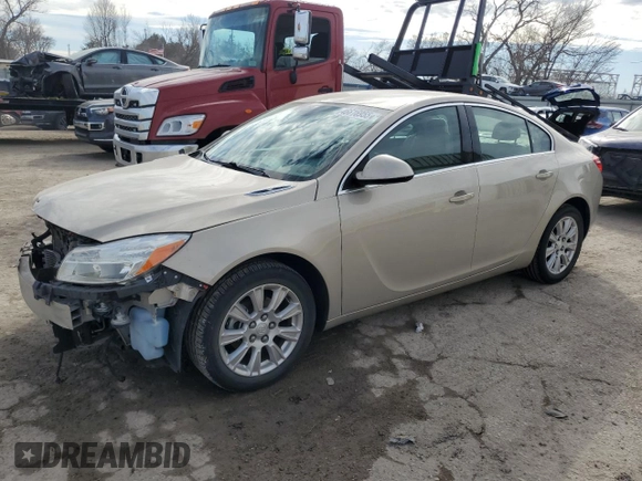 2012 Buick Regal with VIN 2G4GR5ER5C9136607, listed as a Copart auction lot 46616955 with 74,976 mi miles and Salvage title. Bid and sale history available at DreamBid. Image 1.