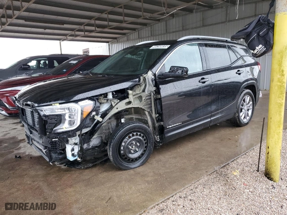 2023 GMC Terrain SLT with VIN 3GKALPEG5PL164789, listed as a Copart auction lot 46358035 with 58,895 mi miles and Clean Title. Bid and sale history available at carsss.com. Image 1.