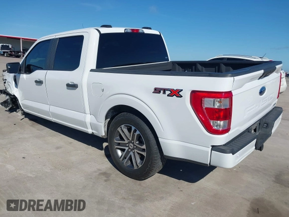 2021 Ford F-150 XL with VIN 1FTEW1CP2MFA09742, listed as a IAAI auction lot 41675603 with 94,983 mi miles. Bid and sale history available at carsss.com. Image 3.