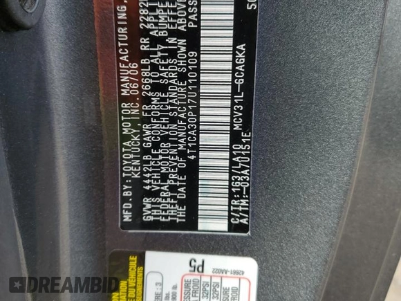 2007 Toyota Solara SE z VIN 4T1CA30P17U110109, wystawiony jako Copart lot #50925655 z przebiegiem 40 484 mil mil oraz Szkoda całkowita • Salvage title. Historia ofert i sprzedaży dostępna na DreamBid. Obrazek 12.