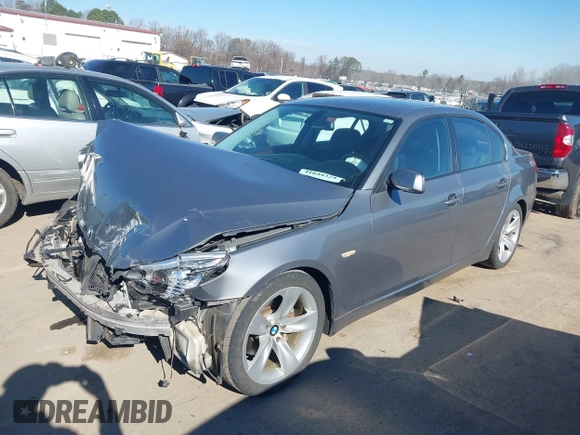 2008 BMW 5 Series 528i with VIN WBANU535X8C111175, listed as a IAAI auction lot 41644324 with 243,578 mi miles and . Bid and sale history available at DreamBid. Image 2.