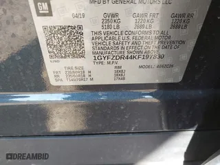 2019 Cadillac XT4 AWD Premium Luxury with VIN 1GYFZDR44KF197830, listed as a IAAI auction lot 41795431 with 54,106 mi miles. Bid and sale history available at carsss.com. Image 9.
