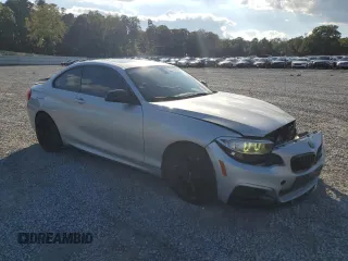 2015 BMW 2 Series M235i with VIN WBA1J7C57FV254038, listed as a Copart auction lot 73657294 with 117,883 mi miles and Salvage Title. Bid and sale history available at carsss.com. Image 4.