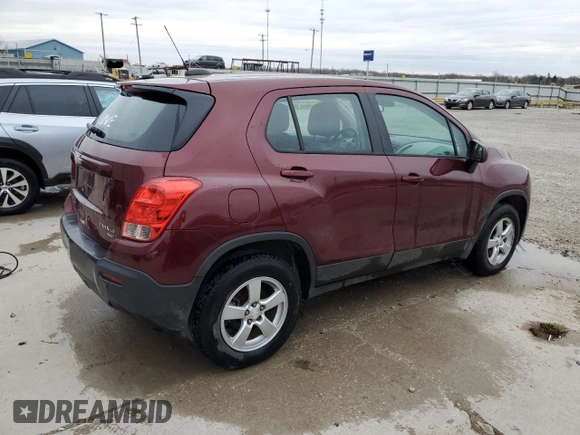 2016 Chevrolet Trax LS with VIN 3GNCJNSB7GL119478, listed as a Copart auction lot 49385715 with 169,787 mi miles and Non Repairable. Bid and sale history available at carsss.com. Image 3.