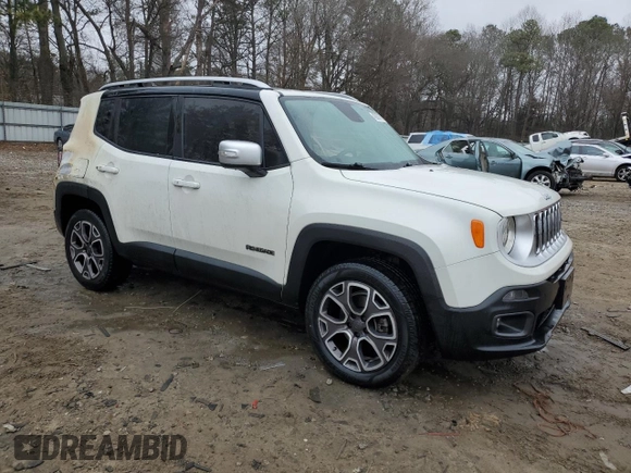 2015 Jeep Renegade Limited with VIN ZACCJBDT6FPC22927, listed as a Copart auction lot 42836765 with 142,787 mi miles and Salvage Title. Bid and sale history available at DreamBid. Image 4.
