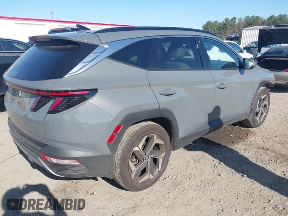 2024 Hyundai Tucson Limited with VIN 5NMJE3DE7RH366483, listed as a IAAI auction lot 41541545 with 4,380 mi miles and . Bid and sale history available at DreamBid. Image 4.