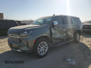 2023 Chevrolet Suburban Premier with VIN 1GNSKFKD8PR305863, listed as a Copart auction lot 48257045 with 13,765 mi miles and Clean Title. Bid and sale history available at DreamBid. Image 1.