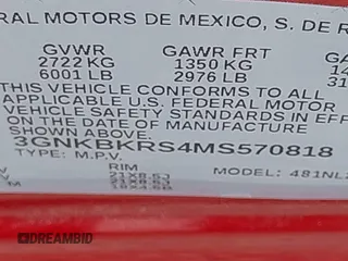 2021 Chevrolet Blazer RS with VIN 3GNKBKRS4MS570818, listed as a IAAI auction lot 42511827 with 28,519 mi miles and . Bid and sale history available at DreamBid. Image 9.