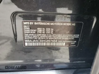 2017 BMW 5 Series 530i с VIN WBAJA5C30HG897664, выставлен на аукционе Copart как лот 60069065 с пробегом 132 541 миль миль и Чистый • Clean title. История ставок и продаж доступна на DreamBid. Изображение 12.