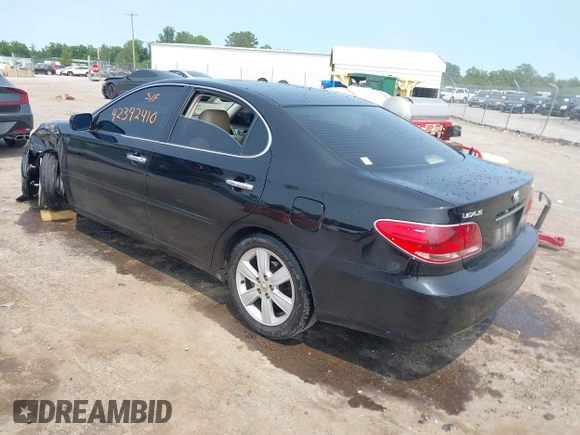 2005 Lexus ES 350 with VIN JTHBA30G855106368, listed as a IAAI auction lot 42392410 with 255,983 mi miles and . Bid and sale history available at DreamBid. Image 3.