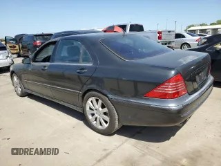2003 Mercedes-Benz S 55 AMG with VIN WDBNG74J23A378637, listed as a Copart auction lot 52378705 with 128,745 mi miles and Salvage Title. Bid and sale history available at DreamBid. Image 2.