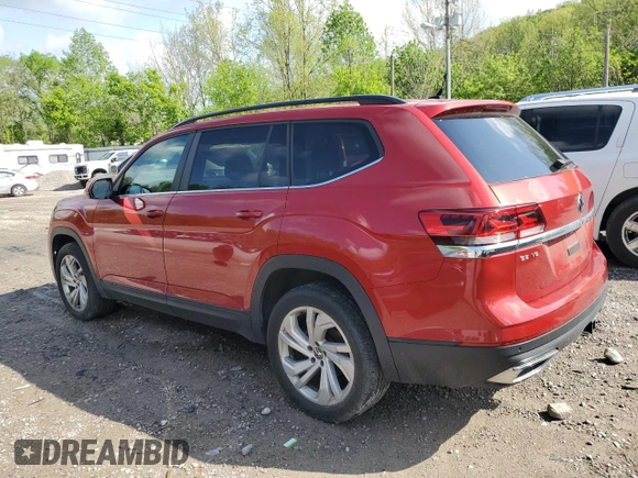 2021 Volkswagen Atlas SE z VIN 1V2KR2CA2MC505815, wystawiony jako Copart lot #54756465 z przebiegiem 51 653 mil mil oraz Szkoda całkowita • Salvage title. Historia ofert i sprzedaży dostępna na DreamBid. Obrazek 2.